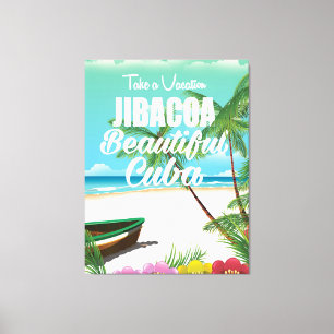 Straat Cuba Jibacoa Canvas Afdruk