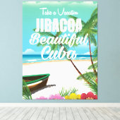 Straat Cuba Jibacoa Canvas Afdruk (Insitu (Houten vloer))