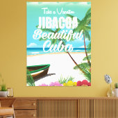 Straat Cuba Jibacoa Canvas Afdruk (Insitu (Woonkamer))