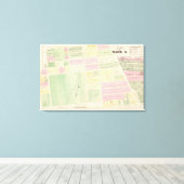 Straat- en bouwkaarten canvas afdruk (Insitu (Houten vloer))