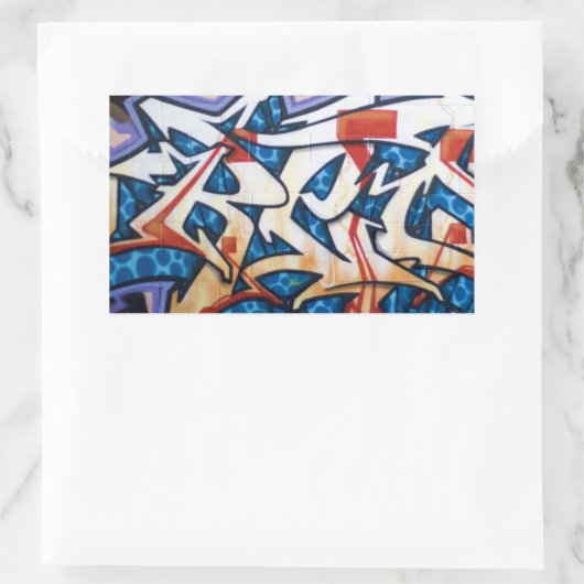 Straat Graffiti Art Rechthoekige Sticker (Tas)