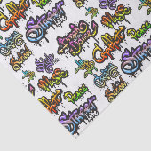 Straat Graffiti Artful Words Tissuepapier (Detail)