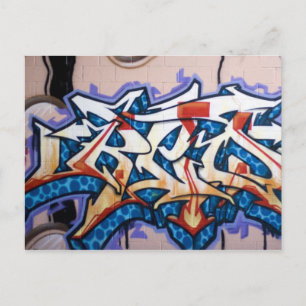 Straat graffiti briefkaart