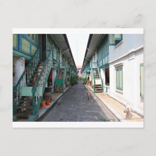 Straat in Bangkok Briefkaart (Voorkant)