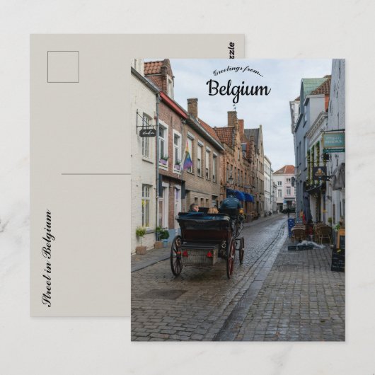 Straat in België Briefkaart (Voorkant / Achterkant)
