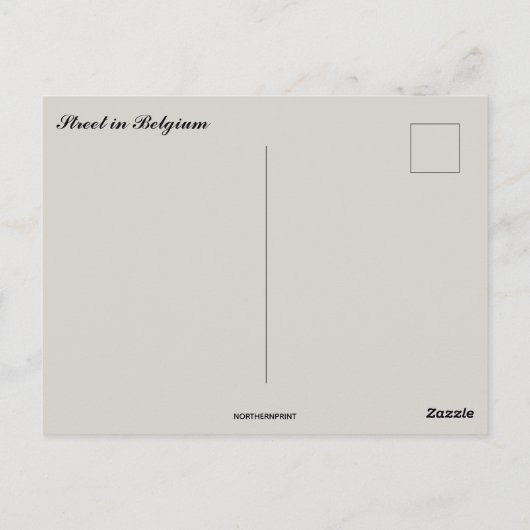 Straat in België Briefkaart (Achterkant)