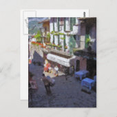 Straat in Bellagio, Briefkaart Como-meer (Voorkant / Achterkant)