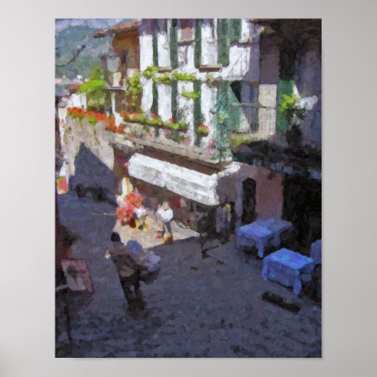 Straat in Bellagio, Lake Como Poster (Voorkant)