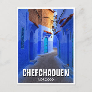 Straat in Chefchaouen Marokko Reizen Briefkaart