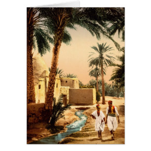 Straat in de oude stad Biskra, Algerije