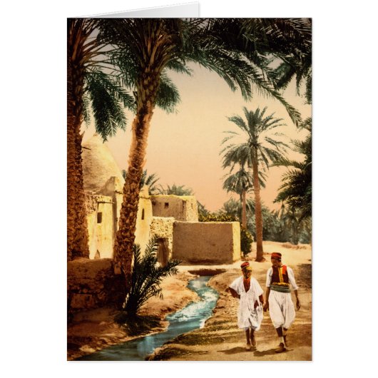 Straat in de oude stad Biskra, Algerije (Voorkant)