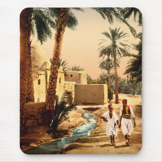 Straat in de oude stad Biskra, Algerije Muismat (Voorkant)