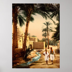 Straat in de oude stad Biskra Algerije Poster