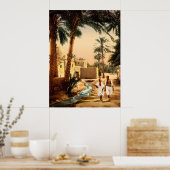 Straat in de oude stad Biskra Algerije Poster (Keuken)