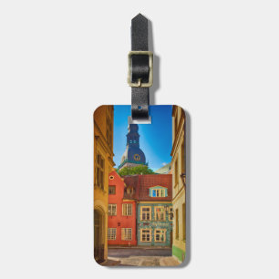 Straat in de Oude Stad   Estland Bagagelabel