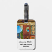 Straat in de Oude Stad | Estland Bagagelabel (Achterkant verticaal)