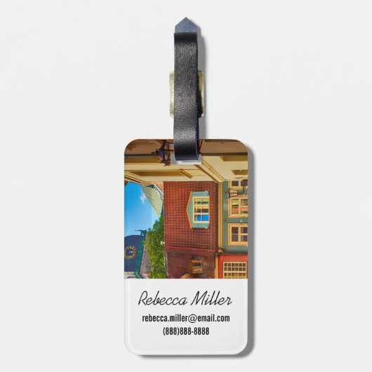 Straat in de Oude Stad | Estland Bagagelabel (Achterkant verticaal)