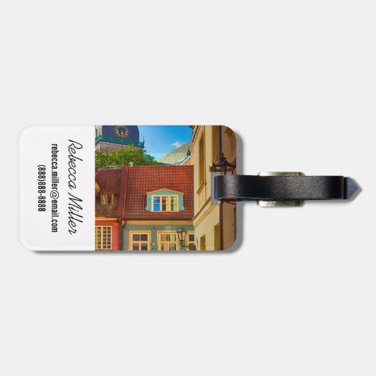 Straat in de Oude Stad | Estland Bagagelabel (Achterkant horizontaal)