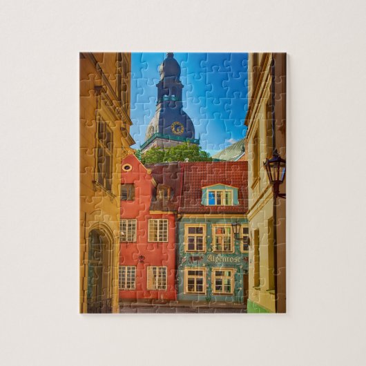 Straat in de Oude Stad | Estland Legpuzzel (Verticaal)