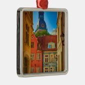 Straat in de Oude Stad | Estland Metalen Ornament (Rechts)