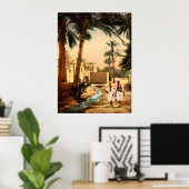 Straat in de oude stad, II, Biskra, Algerije Poster (Thuiskantoor)