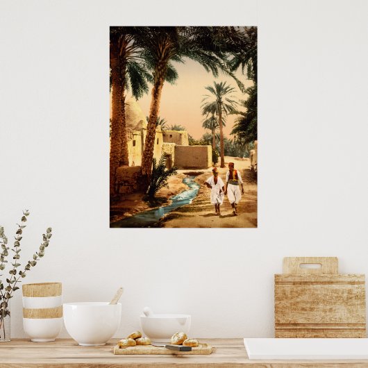 Straat in de oude stad, II, Biskra, Algerije Poster (Keuken)