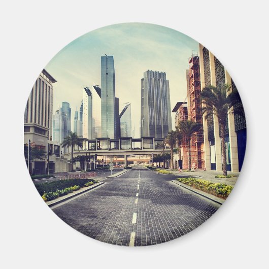 Straat in Dubai Magneet (Voorkant)