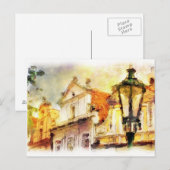 Straat in het oude deel van praag briefkaart (Voorkant / Achterkant)