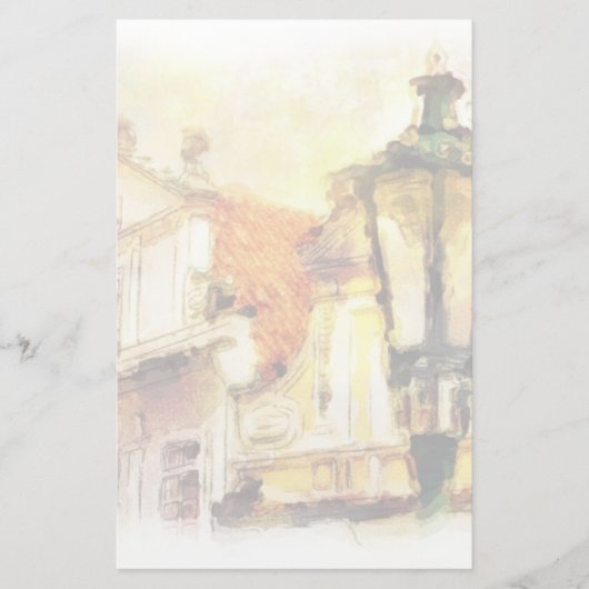 Straat in het oude deel van praag briefpapier (Voorkant)