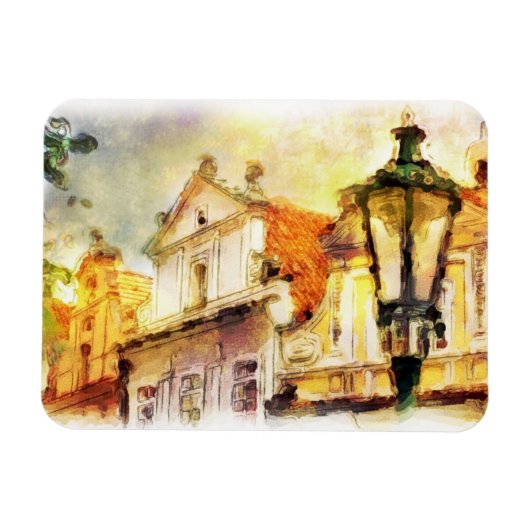 Straat in het oude deel van praag magneet (Horizontaal)