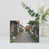 Straat in het oude Visby Zweden Briefkaart (Staand voorkant)
