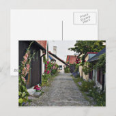 Straat in het oude Visby Zweden Briefkaart (Voorkant / Achterkant)