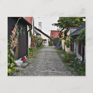Straat in het oude Visby Zweden Briefkaart