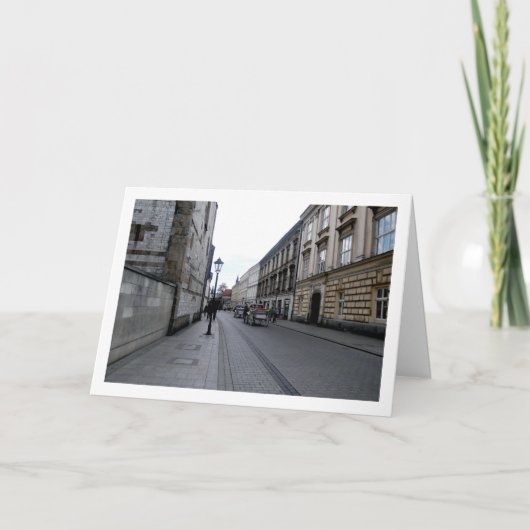 Straat in Kraków, Polen Kaart (Voorkant)