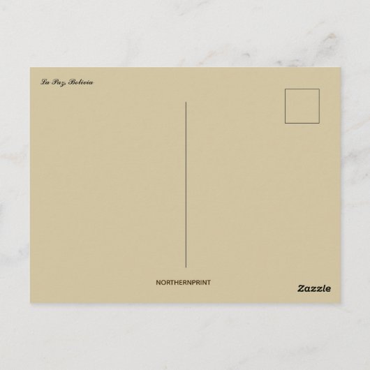 Straat in La Paz Bolivia Briefkaart (Achterkant)