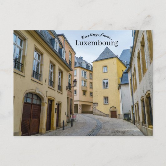 Straat in Luxemburg Briefkaart (Voorkant)