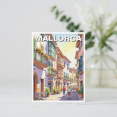 Straat in Mallorca Spanje Reizen Briefkaart (Staand voorkant)