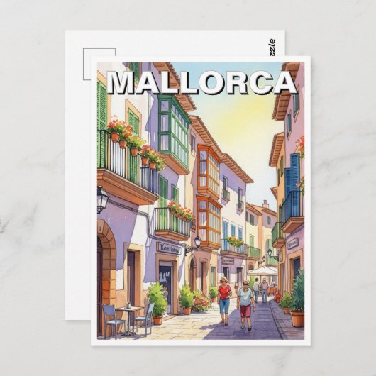 Straat in Mallorca Spanje Reizen Briefkaart (Voorkant / Achterkant)