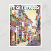 Straat in Mallorca Spanje Reizen Briefkaart (Voorkant)