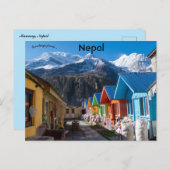Straat in Manang Nepal Briefkaart (Voorkant / Achterkant)