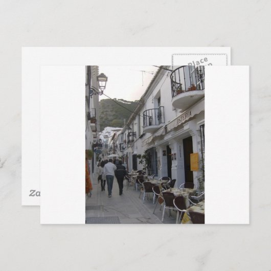Straat in Mijas, Spanje Briefkaart (Voorkant / Achterkant)