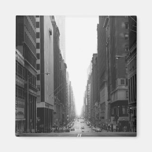 Straat in NY City B&W Magneet