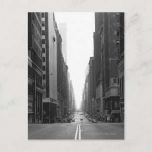 Straat in NY stad B&W Briefkaart