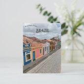Straat in Olinda Brazilië Briefkaart (Staand voorkant)