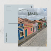 Straat in Olinda Brazilië Briefkaart (Voorkant / Achterkant)