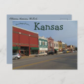Straat in Ottawa Kansas Briefkaart (Voorkant / Achterkant)