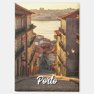 Straat in Porto Portugal Reizen Magneet