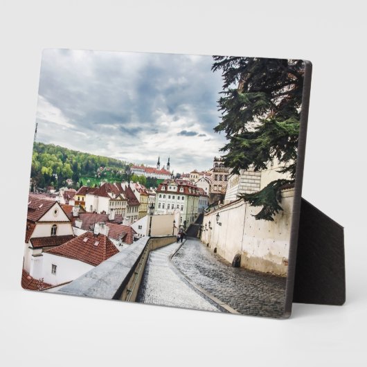 Straat in Praag Fotoplaat (Zijkant)