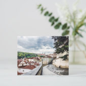 Straat in Praag in het centrum van het Briefkaart (Staand voorkant)