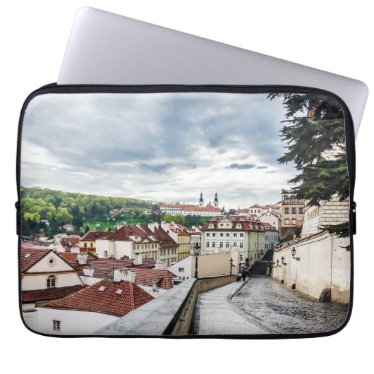Straat in Praag Laptop Sleeve (Voorkant)